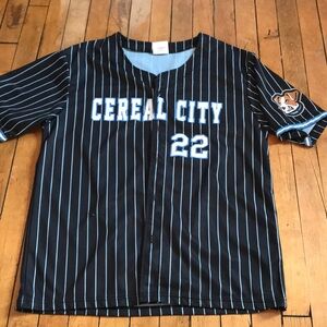 Cereal City Striped Baseball Jersey